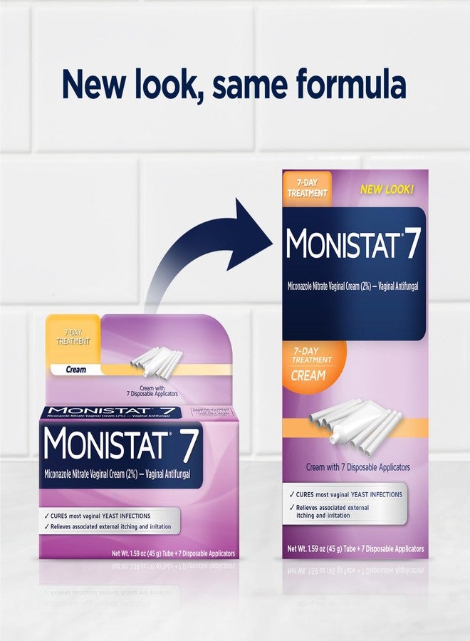 Monistat 7-Day Yeast Infection Treatment for Women, Miconazole Cream (45g Tube) & 7 Applicators, for Relief of Mild Vaginal Itching - Image 2