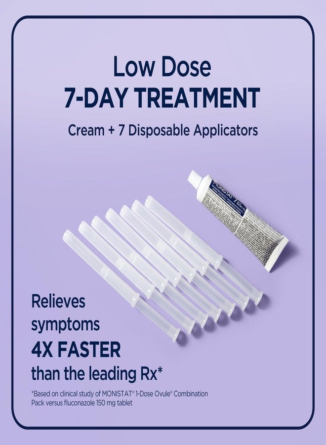 Monistat 7-Day Yeast Infection Treatment for Women, Miconazole Cream (45g Tube) & 7 Applicators, for Relief of Mild Vaginal Itching - Image 4