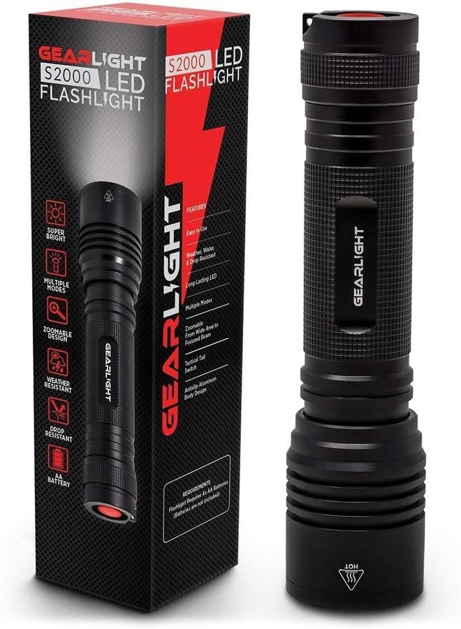 GearLight S2000 LED Flashlight High Lumens - Super Bright, Powerful, Mid-Size Tactical Flashlight for Outdoor Activity & Emergency Use - S2000-1 Pack, (Batteries Not Included) - Image 1