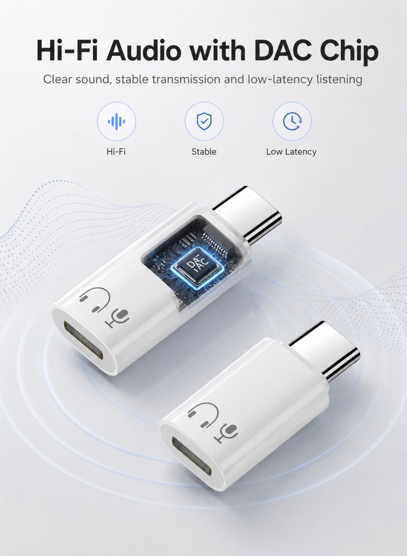 اوليو محول صوت USB-C إلى Lightning للآيفون 15 16 17 – محول سماعات عالي الجودة بتقنية DAC صوت Hi-Fi، يدعم Earpods وسماعات الرأس، تشغيل فوري بدون تأخير، تصميم صغير ومتين - Image 5