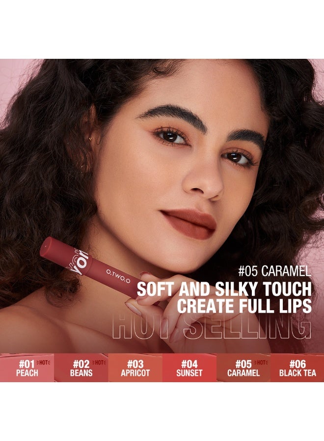 OTWOO O.TWO.O Creamy Matte Crayon Lipstick – Smooth, Long-Lasting Matte Finish (#3,APRICOT) - Image 5