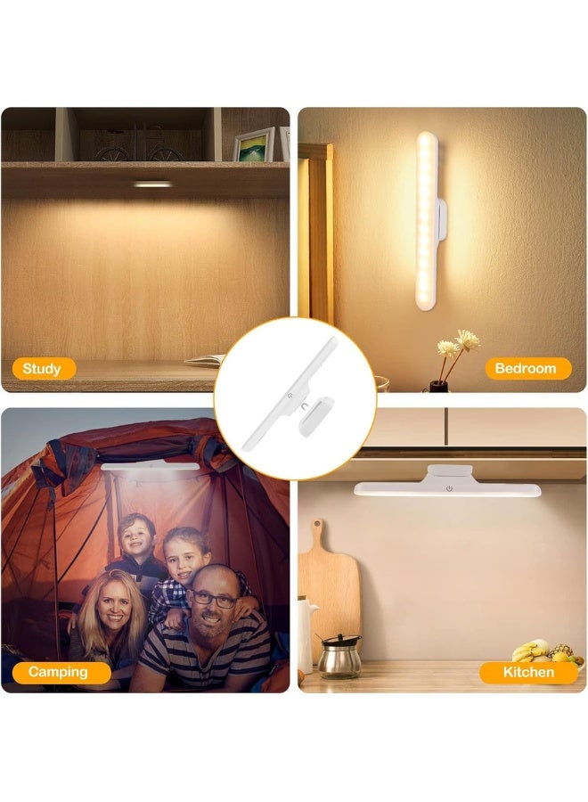 Under Cabinet Lights，Rechargeable Battery Led Lights Ba，Dimmable Led Light Bar With 3 Color Modes， USb Rechargeable，Wall Shelf, Closet, Mirror, Bedside, Kitchen Lighting - Image 2