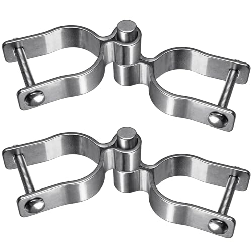 Insaga 2 Pack 1-7/8'' x 1-7/8'' Chain Link Fence Gate Post Hinge, 304 Stainless Steel Heavy Duty Gate Hinges Includes Female Gate Hinge (2pcs), Male Gate Hinge (2pcs), 1-7/8'' Chain Link Fence Parts - Image 1