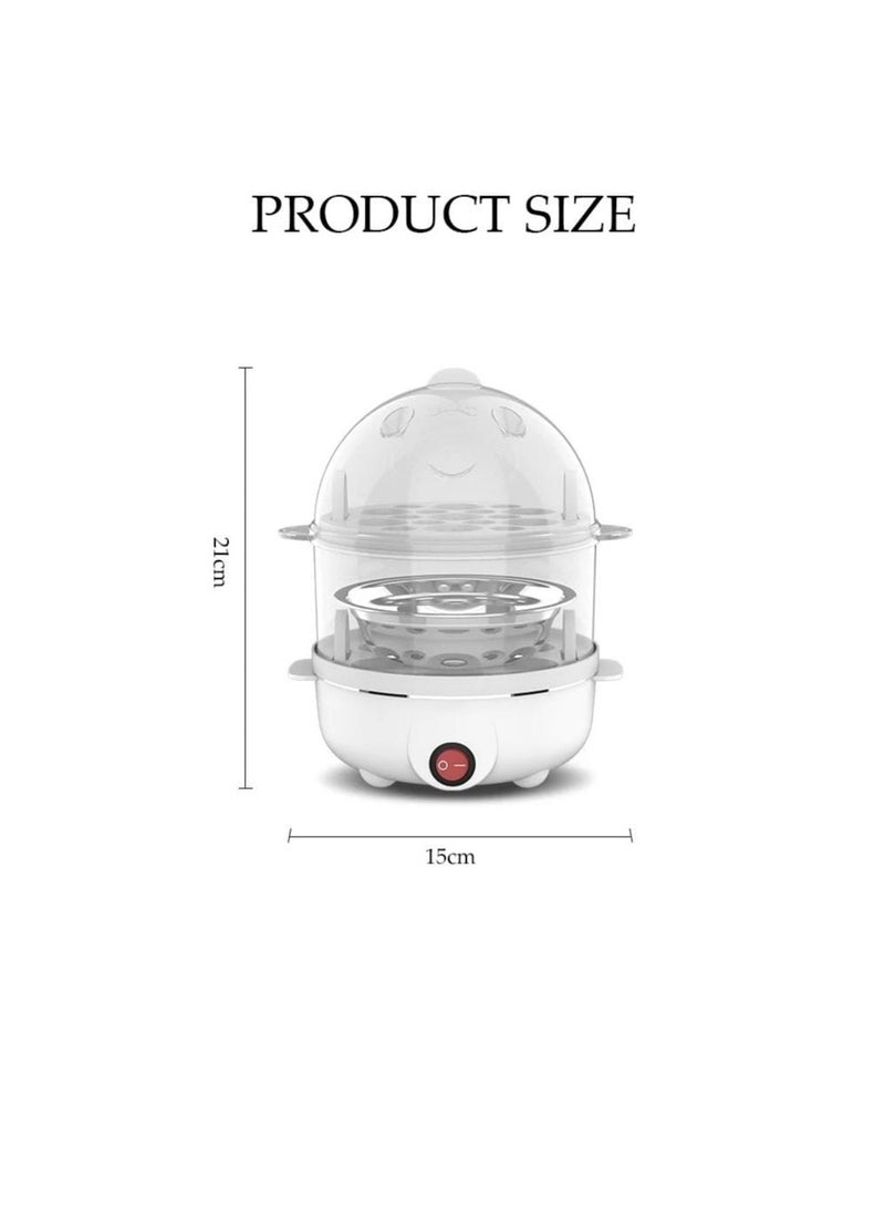 Egg Boiler Steamer with Auto-Off | Cooks 14 Eggs at Once | BPA-Free Electric Cooker – 15cm Width, 21cm Height  - Image 1