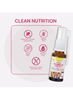 VITAGO Kids Organic D3 500 IU Drops, Supports Bone healthy and Boost Immunity, Gluten Free, Sugar Free - 20 ml, Drops/Spray  - Image 5