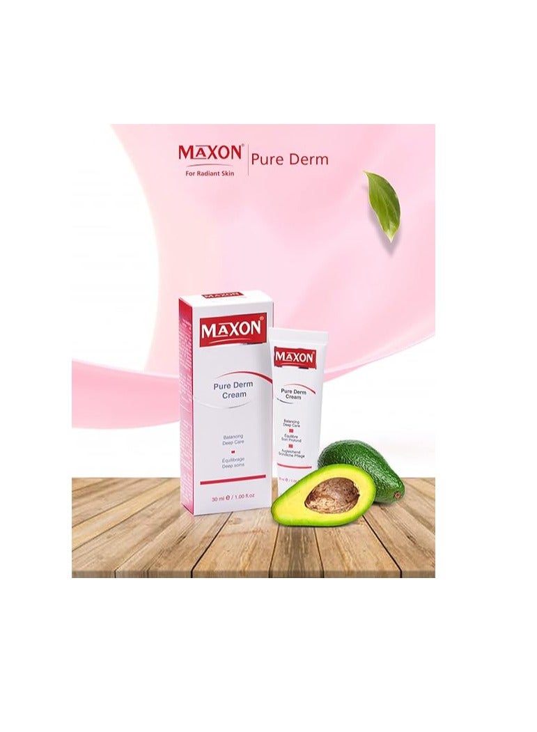 ماكس أون MAXON Pure Derm Cream - Balancing Deep Care for Acne-Prone Skin | Reduces Pimples, Controls Oil, and Soothes Irritation | Lightweight, Non-Greasy Formula for Clearer, Healthier Skin | 30ml - Image 2