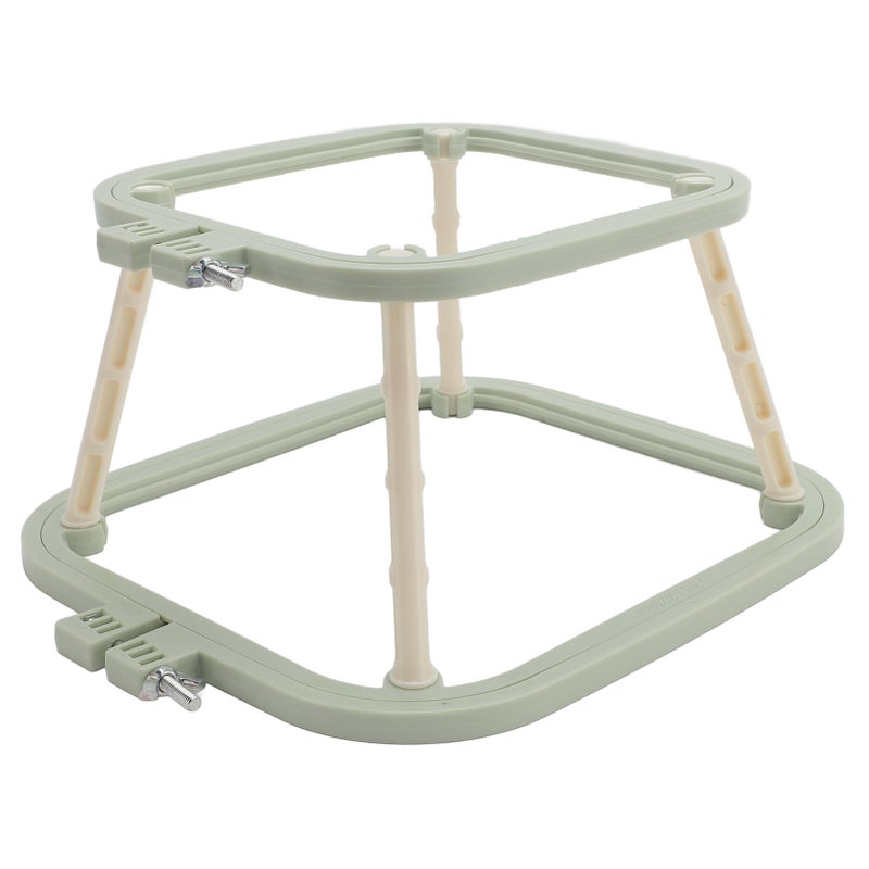 Double Layer Embroidery Frame Stitch Hoop Stand Adjustable Integrated ABS Needlework Holder Tool for Desktop Nordic Green - Image 5