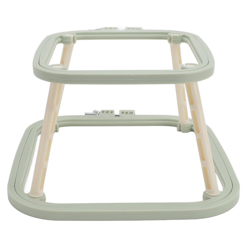 Double Layer Embroidery Frame Stitch Hoop Stand Adjustable Integrated ABS Needlework Holder Tool for Desktop Nordic Green - Image 3