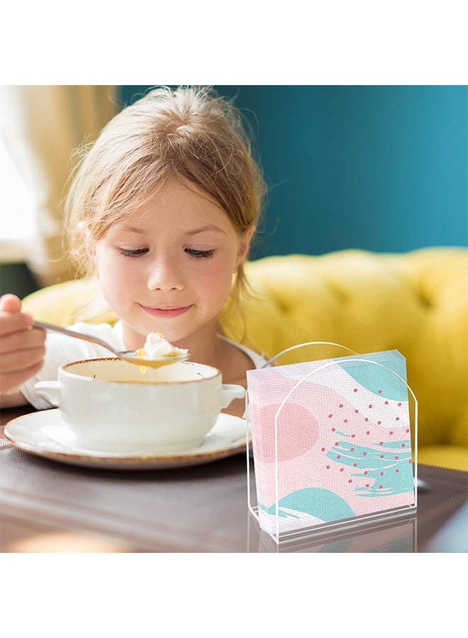 Peachjoy Acrylic Napkin Holder for Table, Clear Upright Paper Napkin Holder, Windproof U-Shaped Napkin Holder for Kitchen Restaurant Home Decor Accessories - 2Pcs  - Image 4