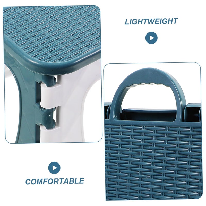 ABOOFAN Portable Foldable Step Stool For Adults Plastic Outdoor Stool With Carrying Handle Compact Lightweight Folding Camping Seat For Hiking Fishing BBQ Garden Beach Travel Trips - Image 4
