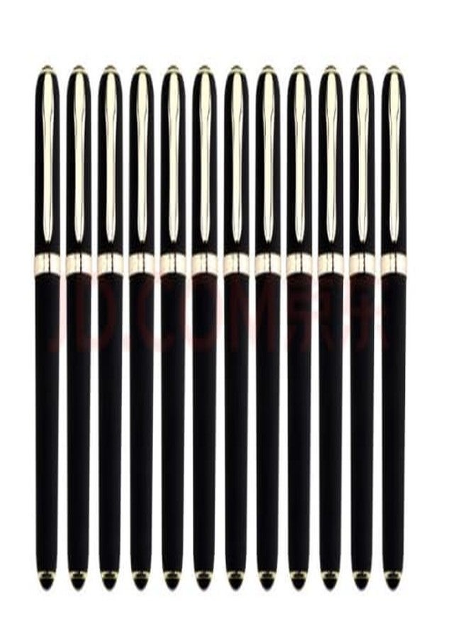 BaoKe Gel Ink Pens Rollerball Pens 1.0 mm Medium Line, Box of 12 Pack, PC2308 (black) - Image 1