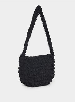 Styli Textured Shoulder Bag with Zip Closure  - Image 1