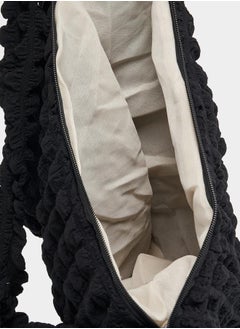 Styli Textured Shoulder Bag with Zip Closure  - Image 4