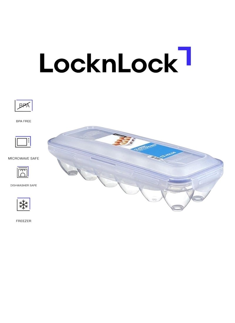 LOCK & LOCK Lock & Lock Egg Dispenser – 12 Holder BPA-Free Storage with Snap-Lock Lids for Fresh Eggs  - Image 1