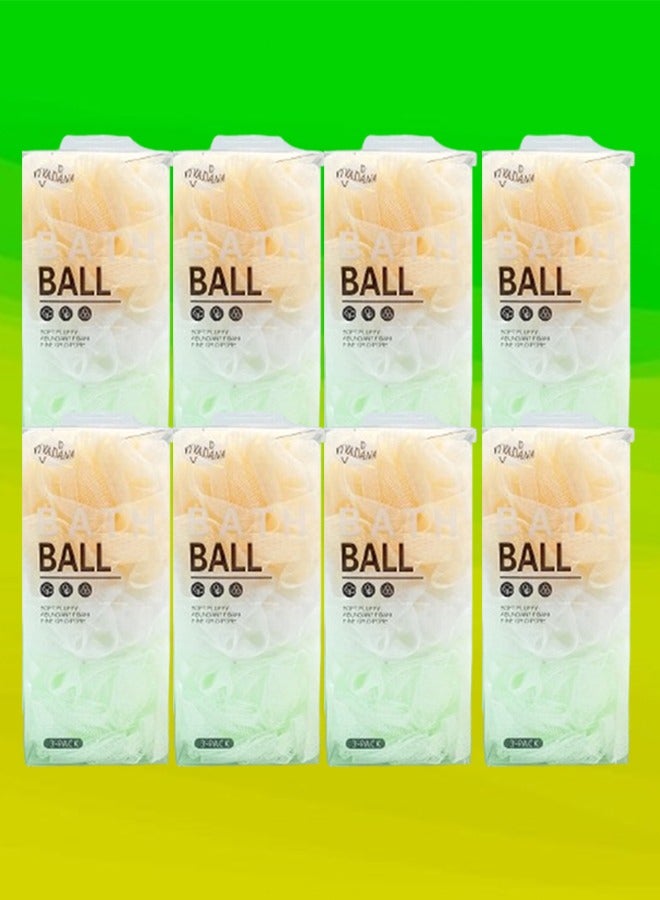 Bath 8 Packages Mesh Bath Sponge Loofah Multicolor 2 Pieces In 1 Pack - Image 1