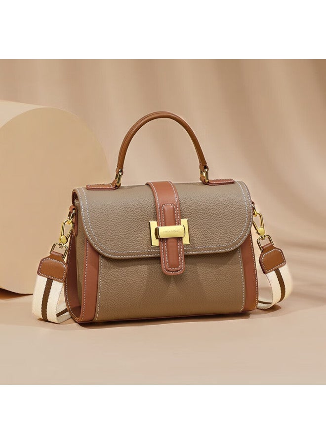 Viney Leather Handbag, Women's Crossbody Bag, Middle-aged Mom Bag, Handheld Shoulder Bag, Birthday Gift For Girlfriend, Qixi Festival Gift - Image 4