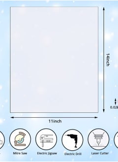 Excefore 10 Pieces Polycarbonate Sheets Clear Plastic Sheet Thin Rigid Plastic Sheet Clear Polycarbonate Sheet Shatter Resistant Plastic Sheets for DIY Crafts Document Picture Frames, 8 x 10 x 0.02 Inch  - Image 2