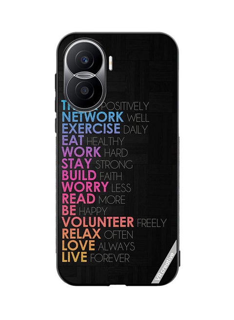 Protective Case Cover For Honor X40i Think Positively Network Well Design Multicolour