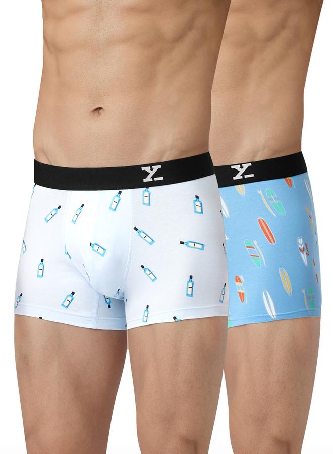 XYXX Pack of 2 - Men Surf Cotton Printed Trunks - Image 1