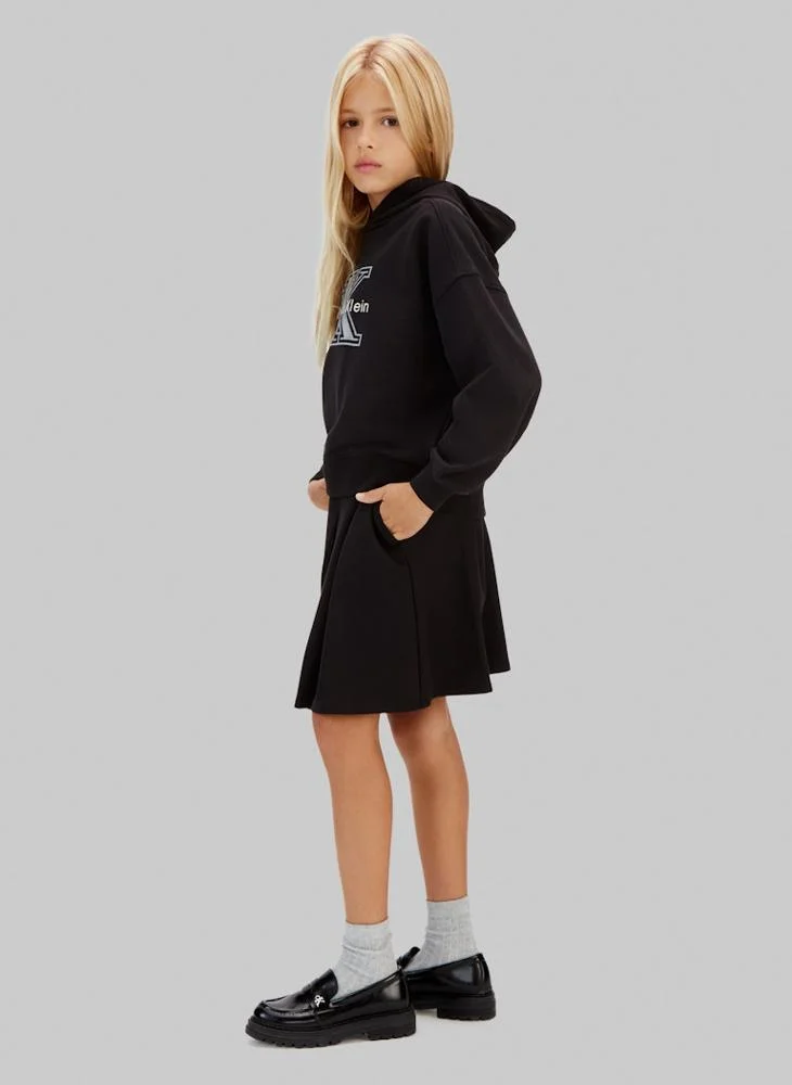 كالفن كلاين جينز Youth Logo Tape Mini Skater Skirt