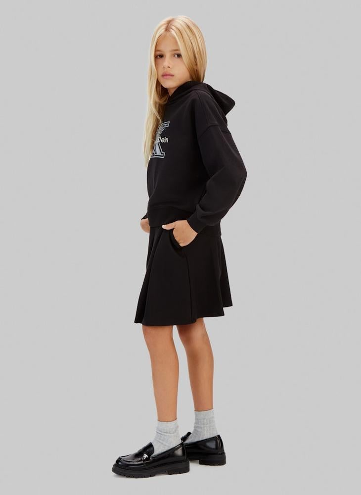 Calvin Klein Jeans Youth Logo Tape Mini Skater Skirt - Image 2