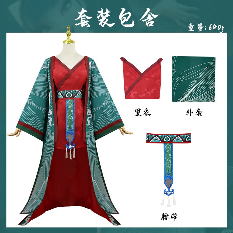 Baoqing Square Master White Snake Cos Clothing Hanfu National Tide Element Secondary Animation Cosplay Suit - Image 1