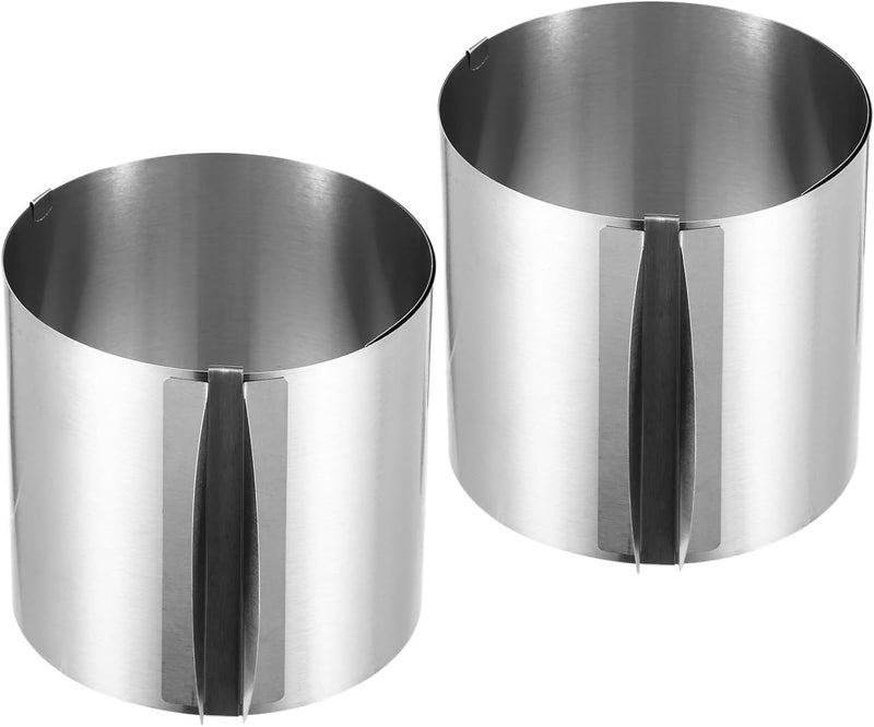 Adjustable Stainless Steel Cake Rings, 6-12In Rings with Scaling for DIY Desserts, 2-Piece Baking Set, Cake Molds, Bakeware Tools, Mousse Baking Moulds - Image 4