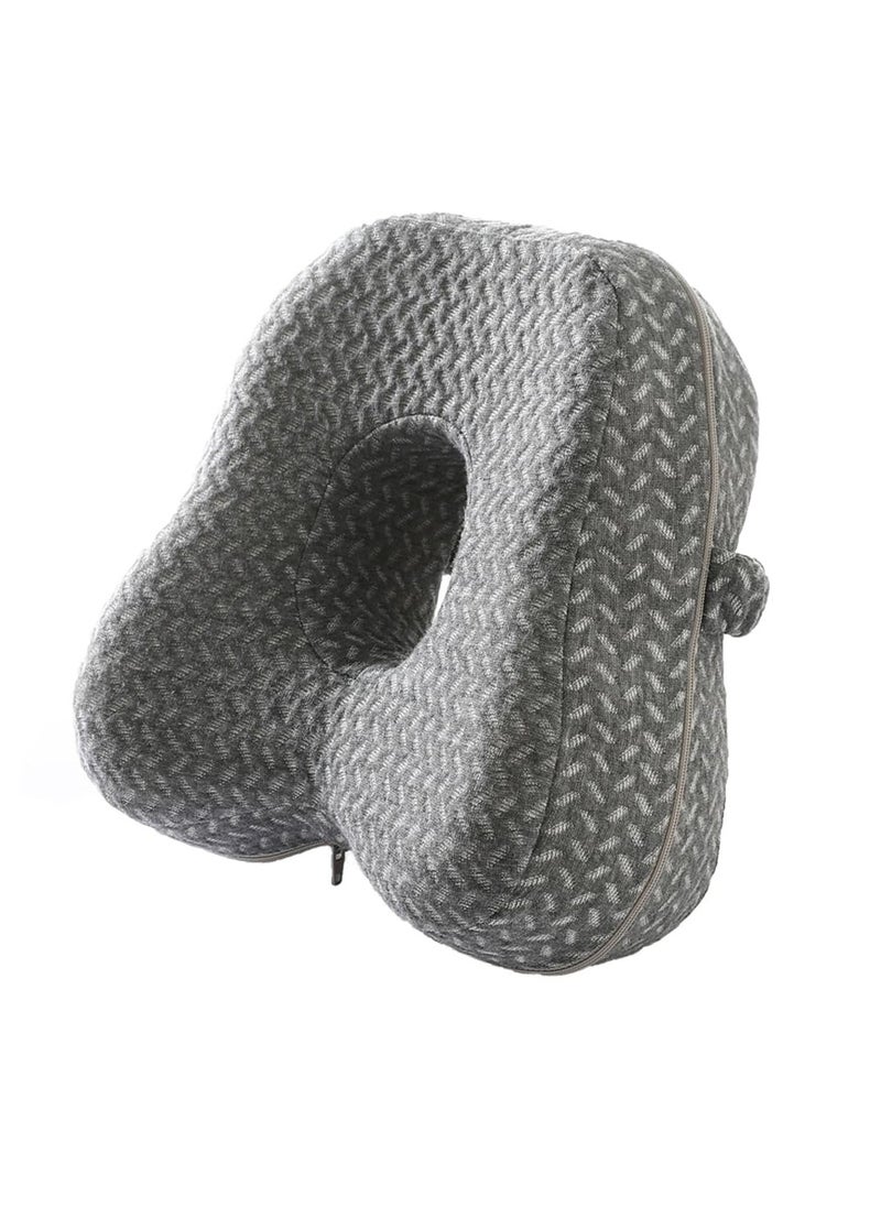 SYOSI - Knee Pillow for Side Sleepers, Butterfly Hollow Design Aligns Spine and Relieves Pressure, Memory Foam Leg Elastic Pillow Strap for Sleeping for Back Pain,Leg Pillow, Gray - Image 1