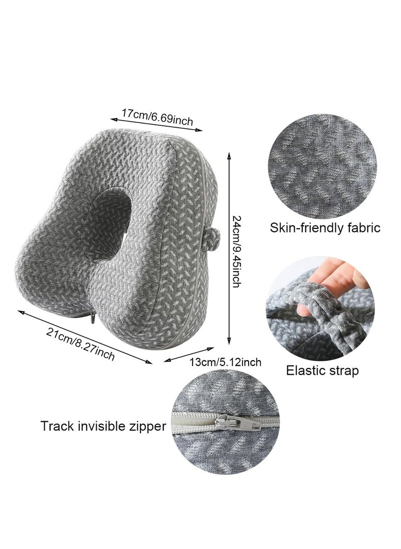 SYOSI - Knee Pillow for Side Sleepers, Butterfly Hollow Design Aligns Spine and Relieves Pressure, Memory Foam Leg Elastic Pillow Strap for Sleeping for Back Pain,Leg Pillow, Gray - Image 1