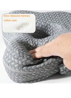 SYOSI Knee Pillow for Side Sleepers, Butterfly Hollow Design Aligns Spine and Relieves Pressure, Memory Foam Leg Elastic Pillow Strap for Sleeping for Back Pain,Leg Pillow, Gray  - Image 2
