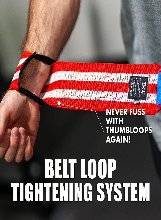 TUFF Villain 16" Wrist Wraps for Weightlifting & Powerlifting - Adjustable Support Straps for Men and Women - Ideal for Strength Training, CrossFit, Bodybuilding - Durable Comfort to Eliminate Wrist Pain - Image 4