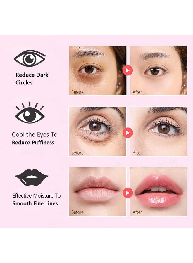 FirstFly 30 Pairs Eye Masks & Lip Masks, Crystal Collagen Under Eye Patches for Puffy Eyes, Moisturizing Lip Mask Pink Lip Pads for Lip Spa Daily Labial Mask Eye Patches for Reducing Fine Lines & Dark Circles - Image 4
