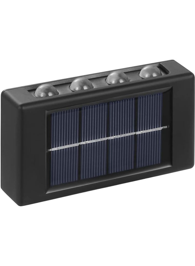 MAOGEDA 2 Pack 8 Lamp Beads Solar Up and Down Wall Lights Outdoor - Small Solar Step Light Waterproof Warm Light Wall Lamps Light for Deck, House, Yard, Path, Porch Stair Decor(Warm Light 2 Pack) - Image 4