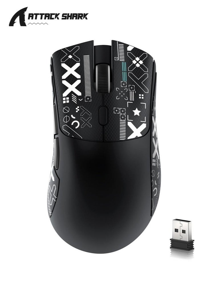 Attack Shark R1 59g Superlight Mouse with Ribbon, Wireless/Wired BT/2.4G Gaming Mouse, 6 DPI Adjustable up to 18000, 65 Hour Battery  - Image 1