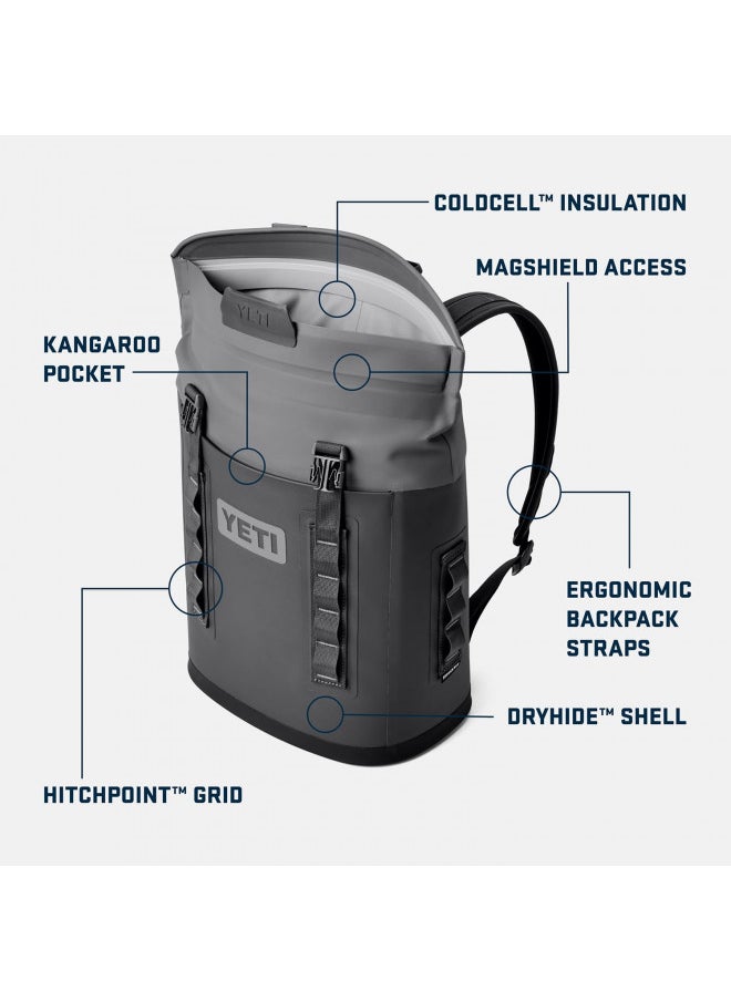 YETI YETI Hopper M12 Backpack Soft Sided Cooler with MagShield Access, Charcoal  - Image 2