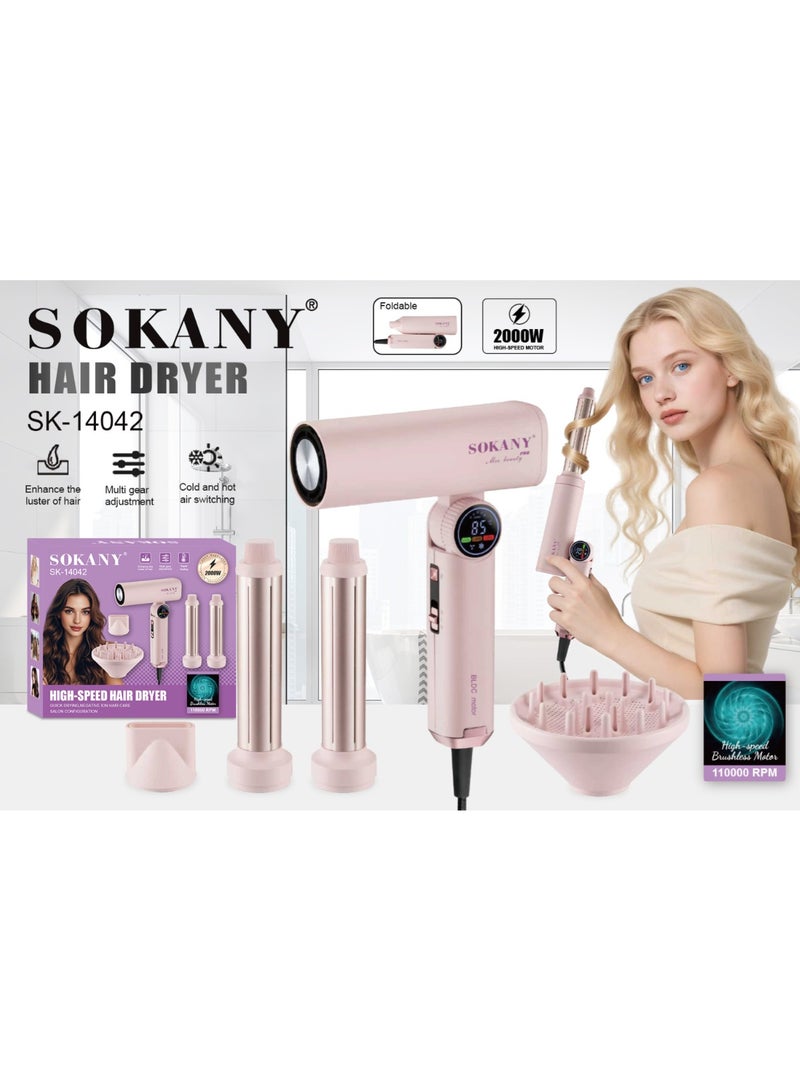 sokany SK-14042 Sokany 4-in-1 Digital Hair Dryer Set 2000W - Image 2
