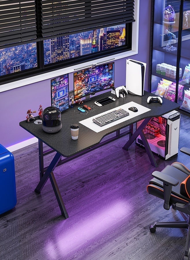 Zanotta Gaming Table,Small Gaming Desk,Ergonomic PC Computer Desk,Computer Table with Carbon Fibre Surface, Kids Desk,Writing Study Desk or Home Office Desks,Ideal for Students and Gamers - Image 2