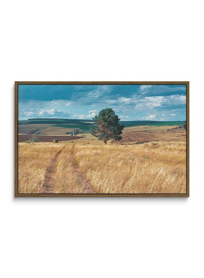 Home Gallery Central Russia Agricultural Countryside Country Road Canvas Wall Art - Image 3