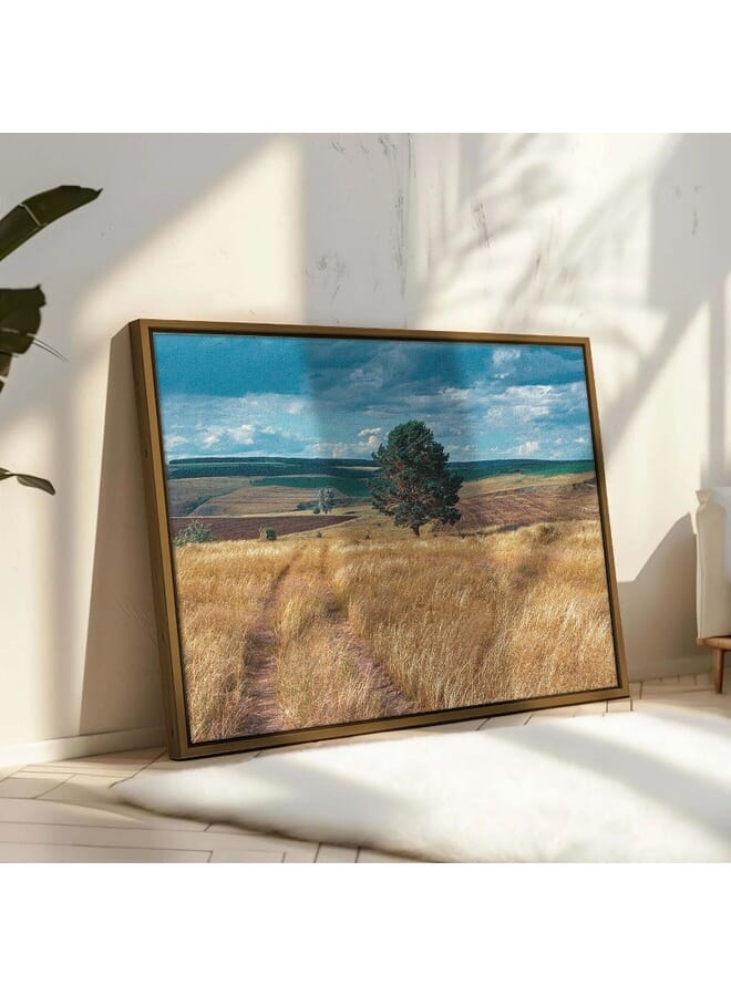 Home Gallery Central Russia Agricultural Countryside Country Road Canvas Wall Art - Image 1