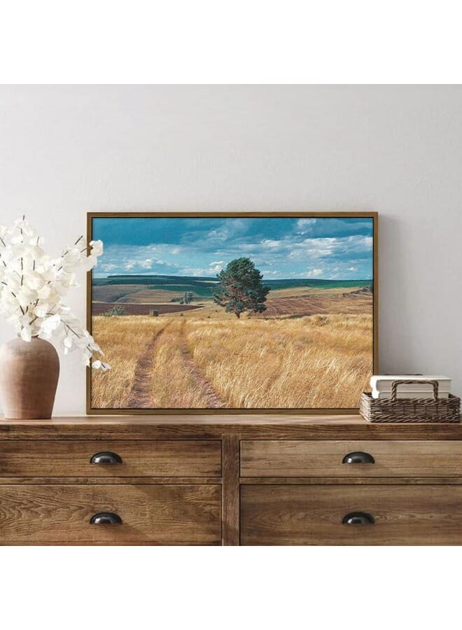 Home Gallery Central Russia Agricultural Countryside Country Road Canvas Wall Art - Image 4