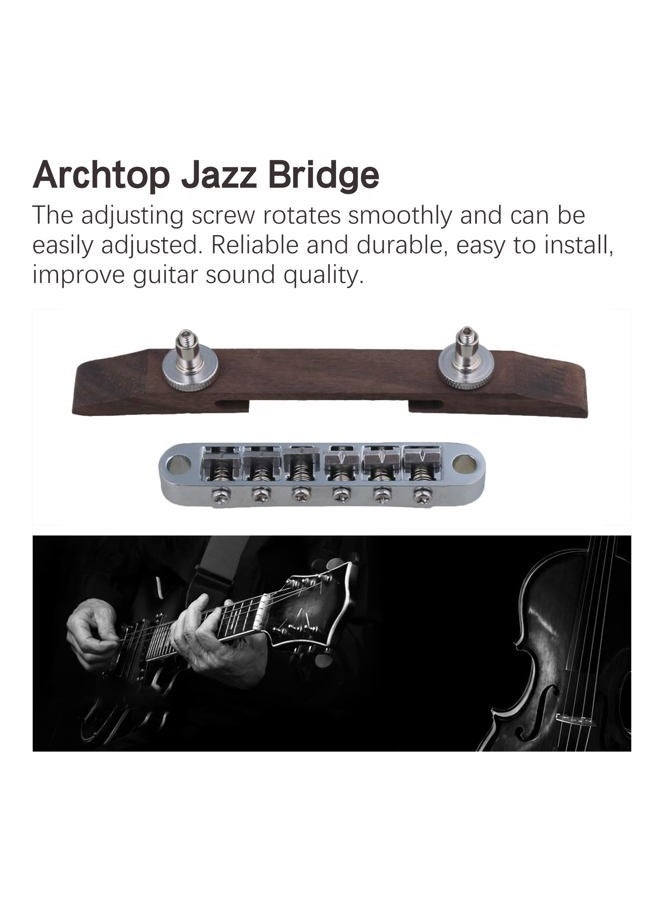 bstinay 15mm Width Rosewood Archtop Jazz Acoustic Guitar Tunomatic Bridge with Saddles - Image 2