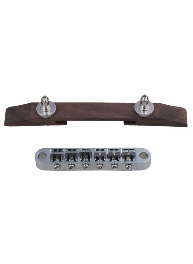bstinay 15mm Width Rosewood Archtop Jazz Acoustic Guitar Tunomatic Bridge with Saddles - Image 1