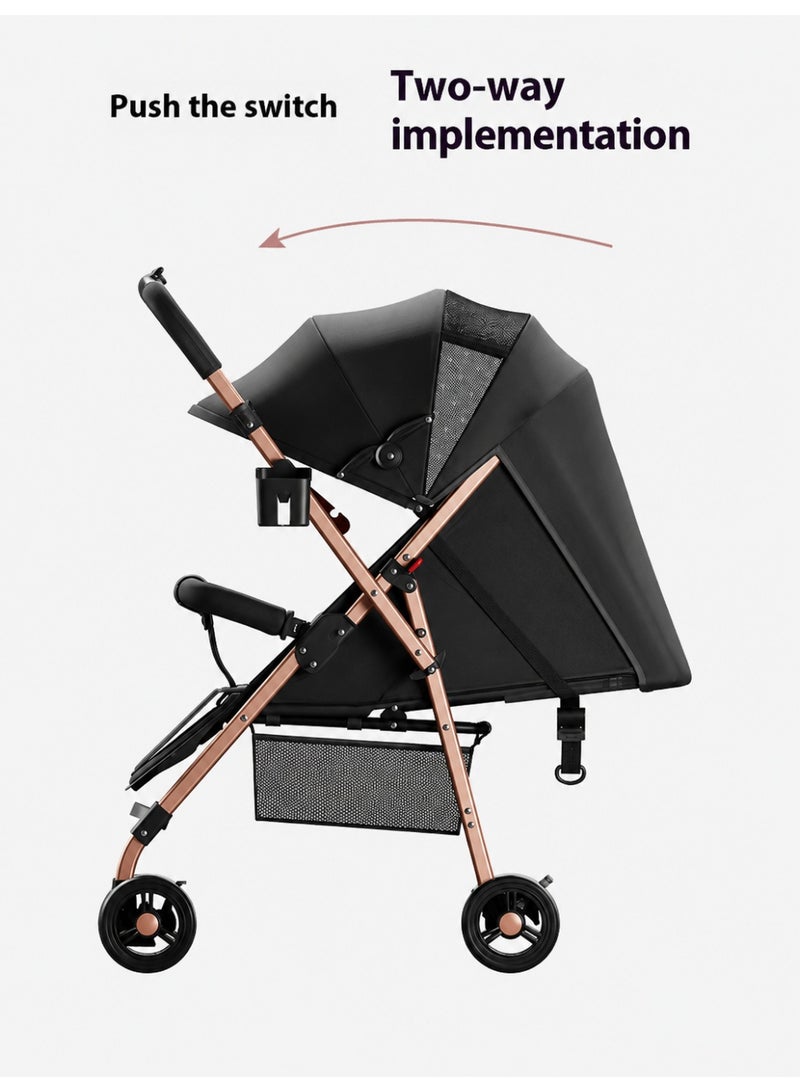 Bannuti Luxury 3 In 1 Baby Stroller With Bassinet Adjustable Reclining Seat Foldable Travel System Pushchair Pram For Newborn And Toddler - Image 5