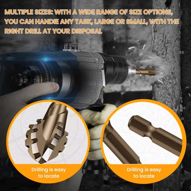 Serplex Serplex 7Pcs Alloy Steel Carbide Drill Bits for Ceramic Tiles Ceramic Glass Marble Concrete 345681012mm High Impact 4Edge Sawtooth Power Drill Bits Hex Shank Hole Opener Drill Bit  - Image 4