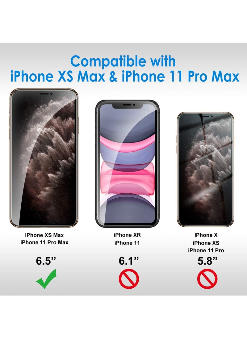 Denx iPhone 11 Pro Max/iPhone Xs Max Privacy Screen Protector Anti-Spy Tempered Glass Film 9H Hardness Scratch Resistant Bubble Free Anti Spy Glass for iPhone 11 Pro Max/iPhone Xs Max  - Image 3
