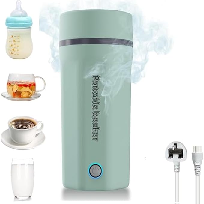 Tazweeq Electric KettlePortable Travel Mini Kettle500Ml Small Water Heater Kettle3 In 1 Electric Heating CupFast Boil And Auto Shut Off Heating Mug Water Kettle For TeaCoffeeBaby MilkCoffee - Image 1