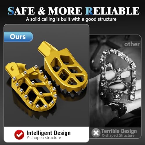 IUVWISN دعامات قدم دراجة نارية IUVWISN أوسع دعامات قدم CNC لسورون سور رون LBX E-Ride Pro SS/SR/S تالاريا ستينغ MX3/R MX4 ERide Pro SS 2.0 3.0 دراجة كهربائية ذهبية - Image 5