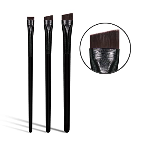 Banidy Eyeliner Brush Brow Tint Brushes Eyebrow Brushes Set Fine Angled Point Angled Slanted Tinting Ultra Thin Flat Makeup Premium Eyebrow Precision Gel Professional Soft Synthetic Hairs - Image 1