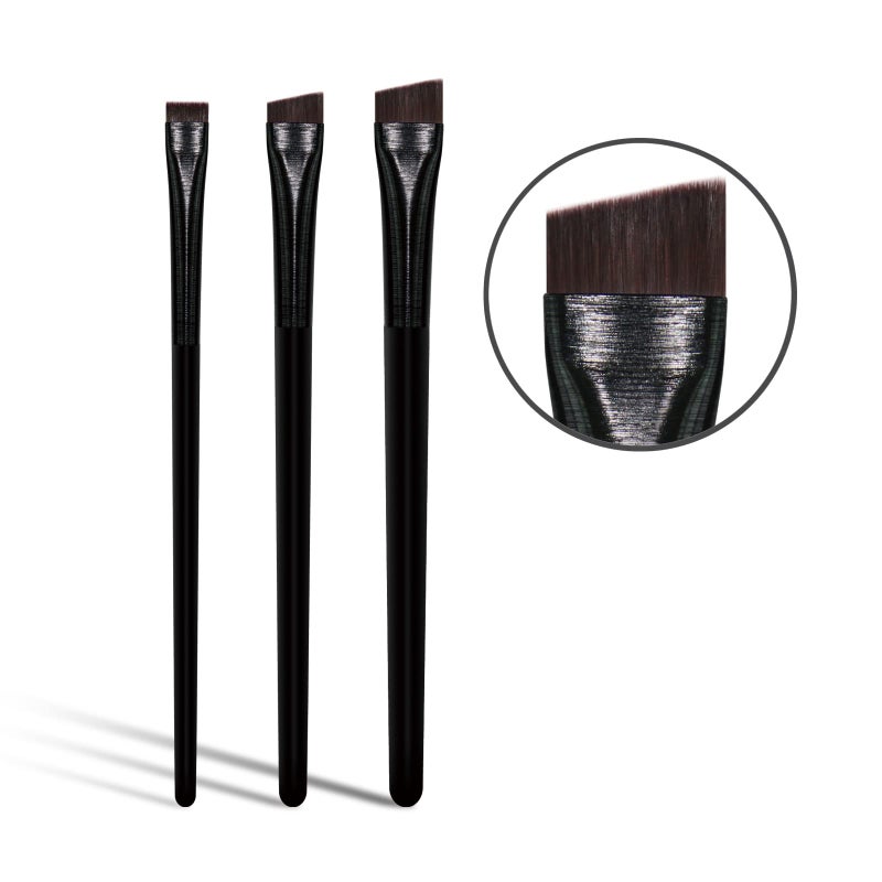 Banidy Eyeliner Brush Brow Tint Brushes Eyebrow Brushes Set Fine Angled Point Angled Slanted Tinting Ultra Thin Flat Makeup Premium Eyebrow Precision Gel Professional Soft Synthetic Hairs - Image 3