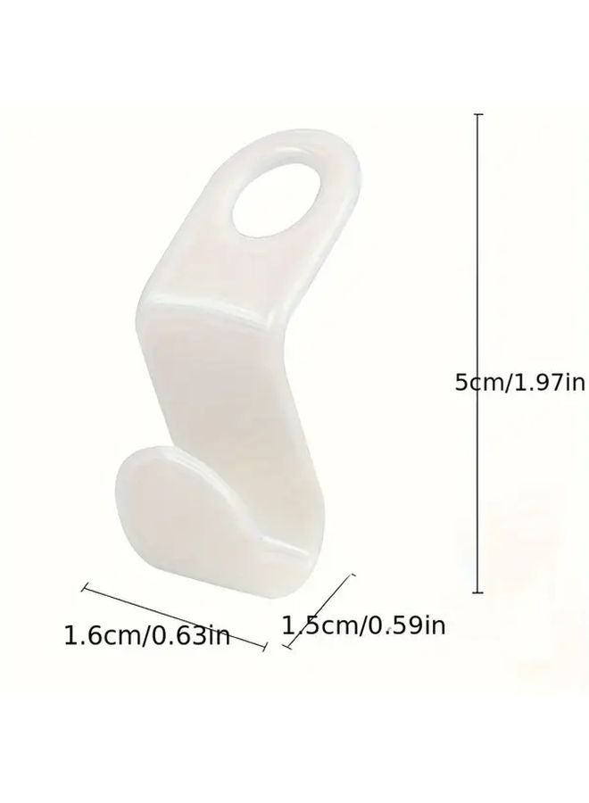 20 Piece White Space Saving Hangers With Mini Connecting Hooks Wall Mounted Wardrobe Storage - Image 4